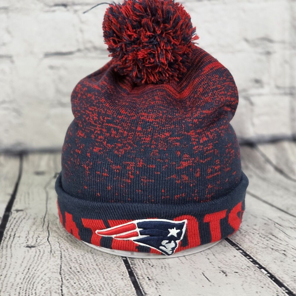 New Era New England Patriots Navy-Red Knit Beanie